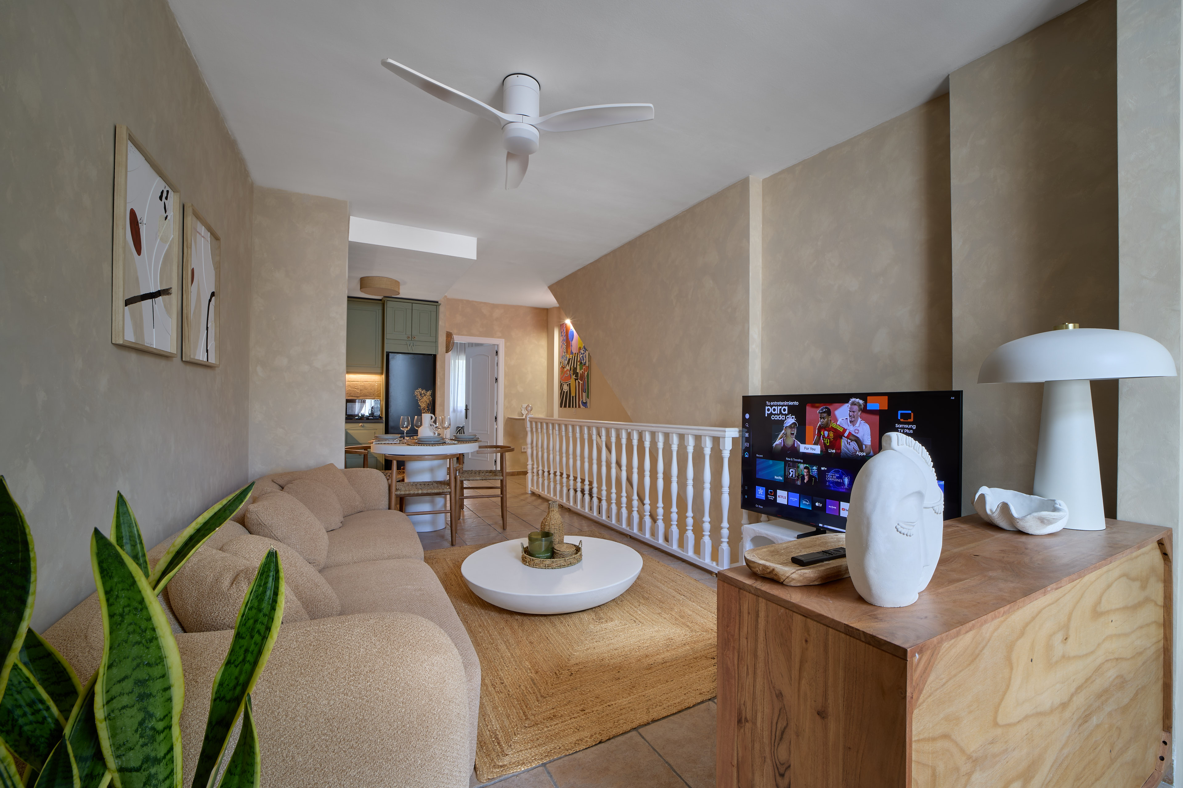 Warm living space at Casa Wanda