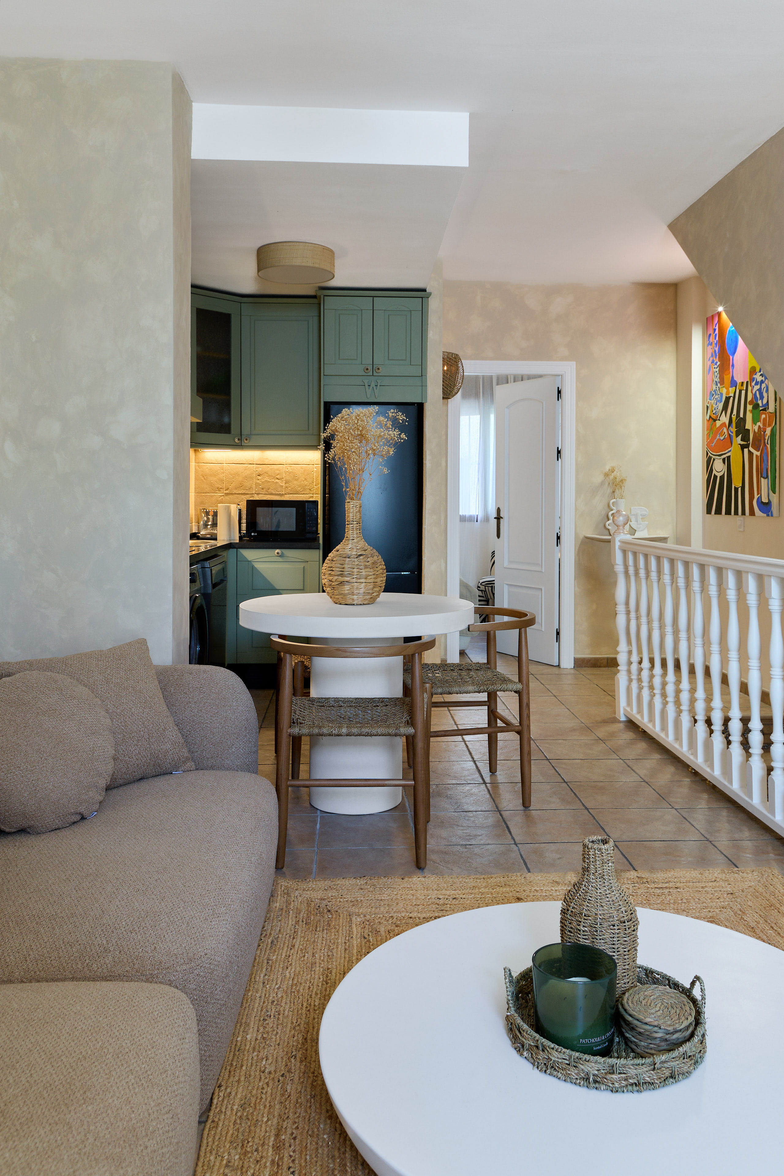 Warm living space at Casa Wanda