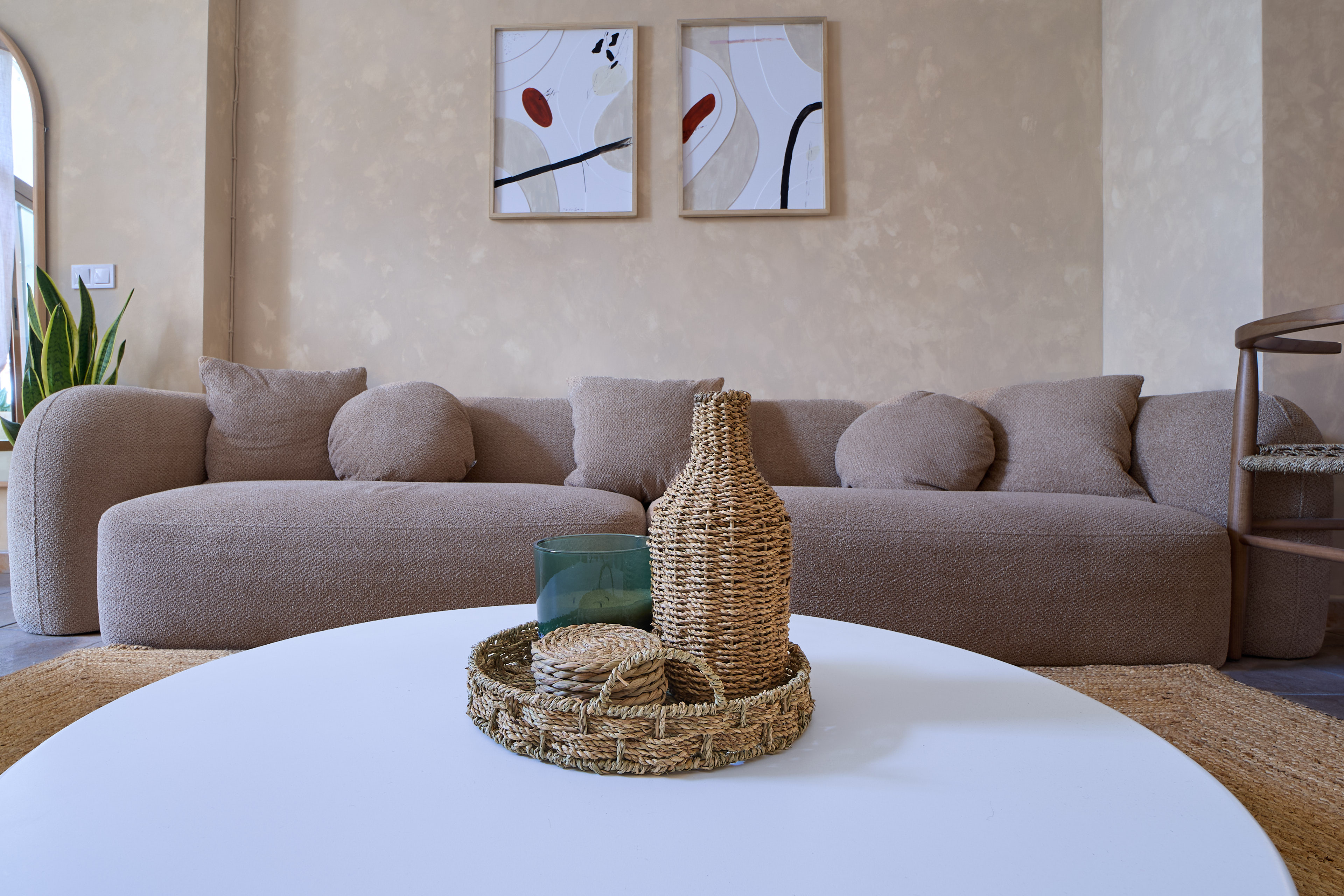 Warm living space at Casa Wanda