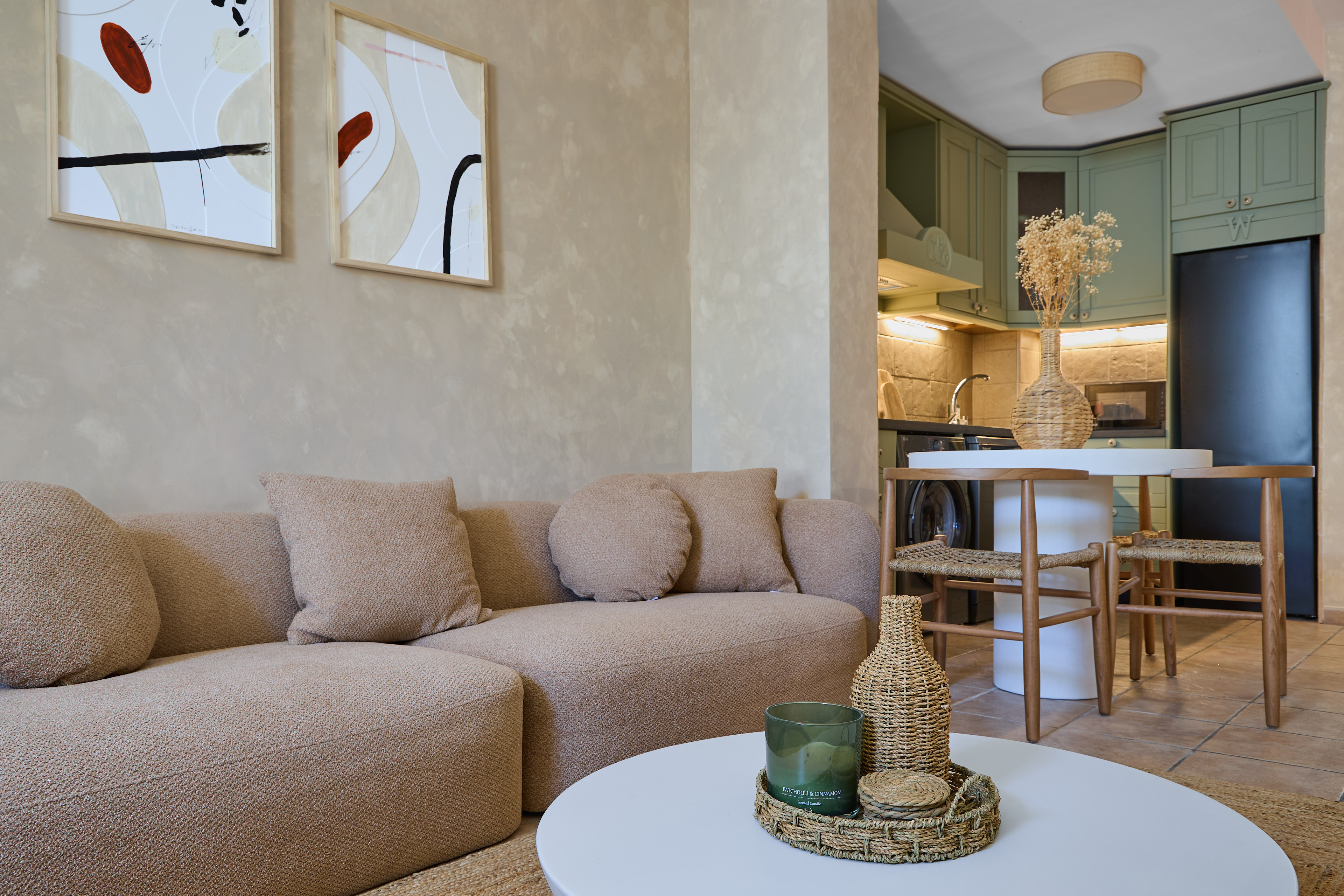 Warm living space at Casa Wanda