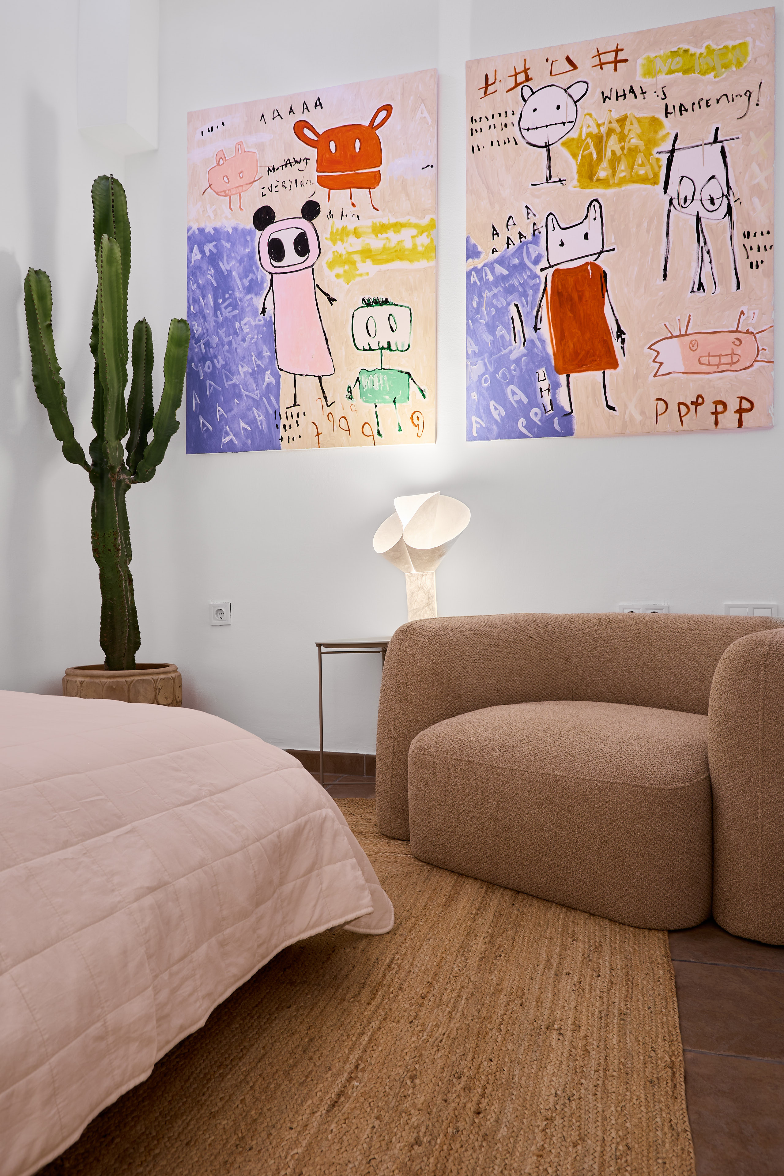 Calm bedroom at Casa Wanda