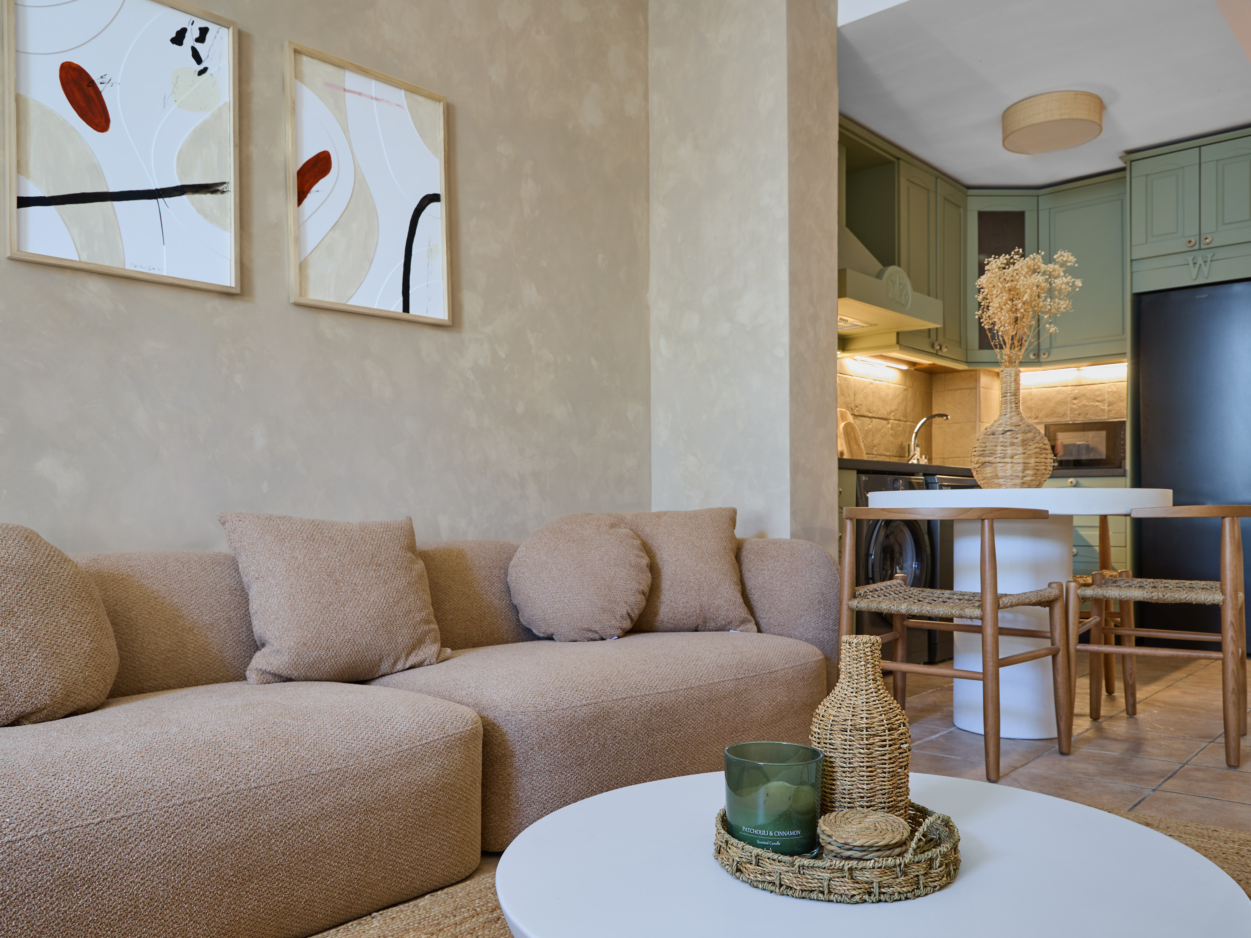 Warm living space at Casa Wanda