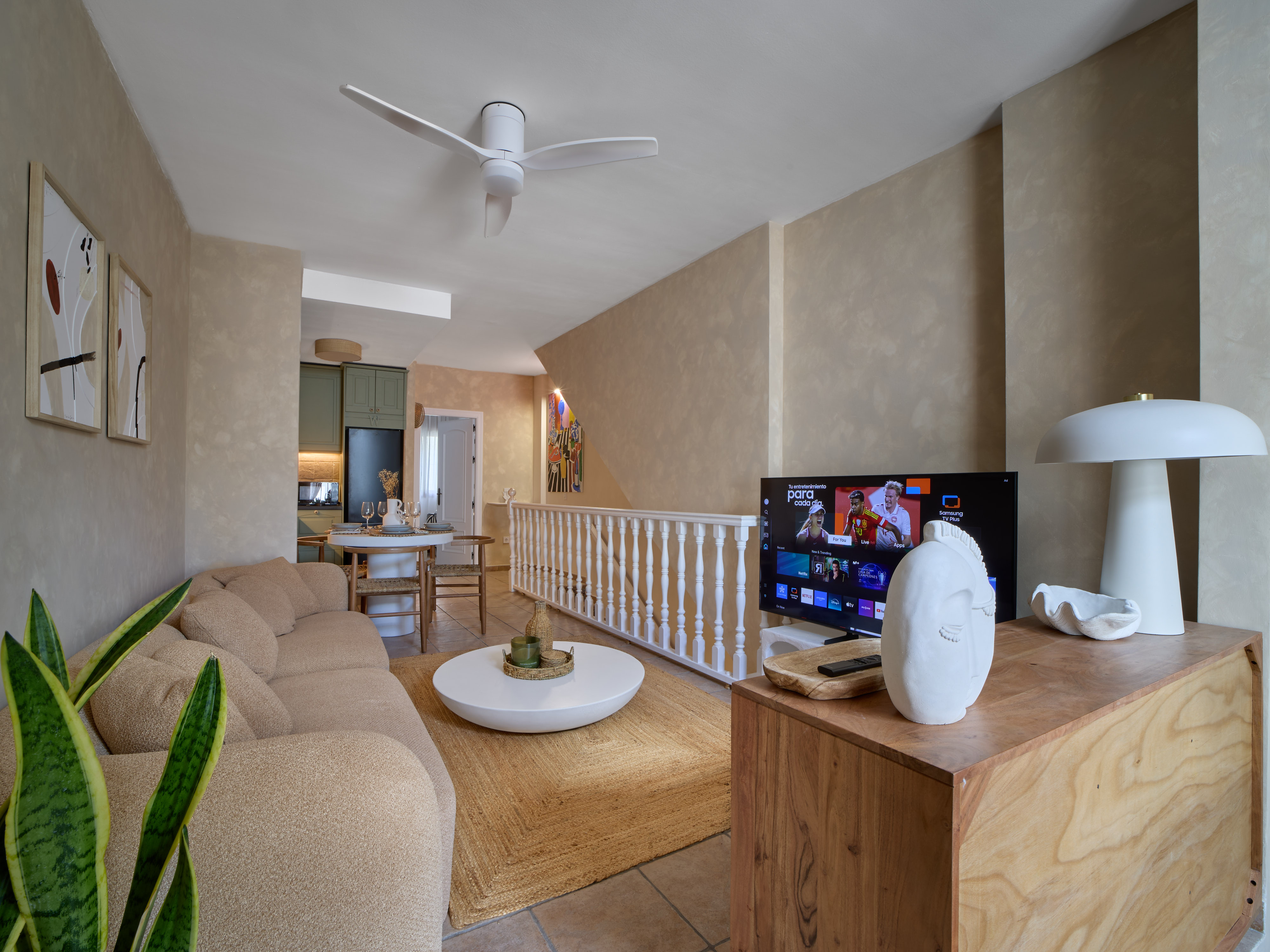 Warm living space at Casa Wanda
