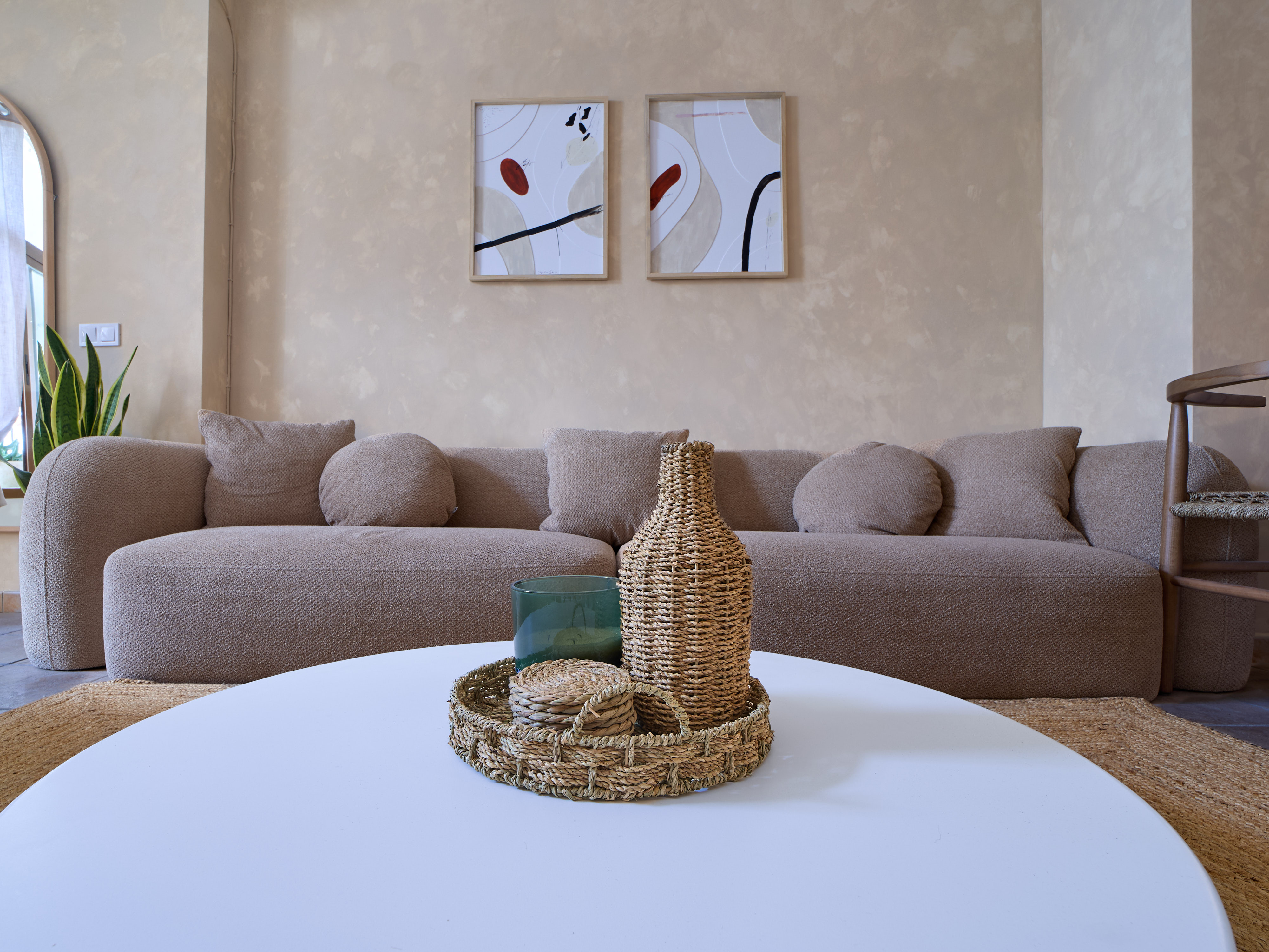 Warm living space at Casa Wanda